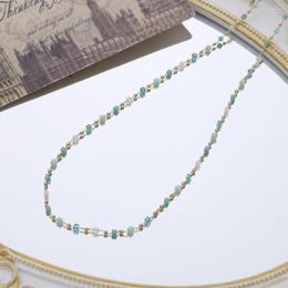 Pendant Necklaces Korean Choker Necklace For Women Fashion Jewelry Gift Trendy Green Crystal Beads Arrival Summer