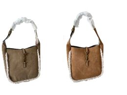 Designer bag famous brand women's handbag leather boutique luxury shoulder bag handbag bucket bag shopping bag lamb wool