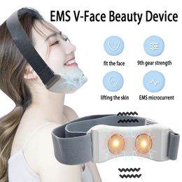 Face Massager EMS Microcurrent V Face Instrument Double Chin Remover Lifting Vibration Compress Massager Lifting Skin Care 231020