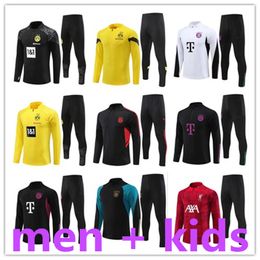 Dortmund tracksuit kit long sleeve retro training survetement foot chandal tuta jacket maillot Soccer football jersey men and kids