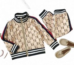 kid designer clothe Sets Boys Girls Tracksuits Suit Letters Print 2pcs Designer Jacket Pant Suits Chidlren Casual Sport Clothes 90-140 2 Styles n4Vh#456654