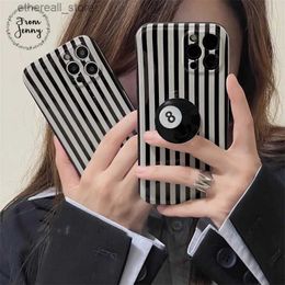 Cell Phone Cases From Jenny Stereo Stripe No. 8 billiard grip iPhone 11Pro x xr xs max 12Pro/max 78 Plus mobile phone silicone protective shell Q231021