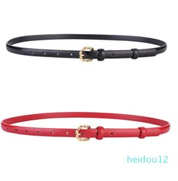 Leisure Buckle Leather Thin Belt Double Side Cowhide Belts Decoration With Dress Pants For Women Sports Travel