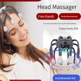 Head Massager Octopus Massage Instrument Fully Automatic Multidimensional Electric Vibration Scalp Relaxation 231020