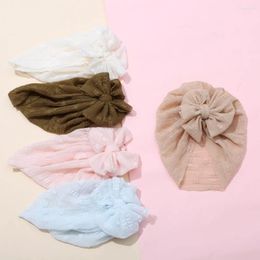 Hats Cute Bow Knotted Baby Turban Big Bownot Meah Born Infant Bonnet Elastic Beanies Cap Toddler Headwraps Kids Headwear