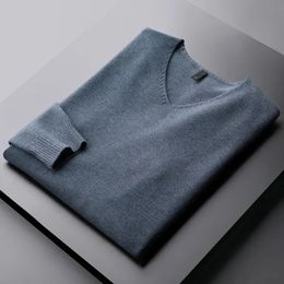 Men's Sweaters Minglu Autumn Winter Male Sweater High Quality V Neck Knitwear Casual s Man Plus Size 5xl Fashion Slim Fit Mens 231021