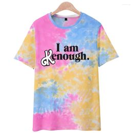 Men's T Shirts I Am Kenough Merch Tie Dye T-shirt Cosplay Crewneck Short Sleeve Tee Men Women's Tshirt 2023 Movie Fashion Clothes