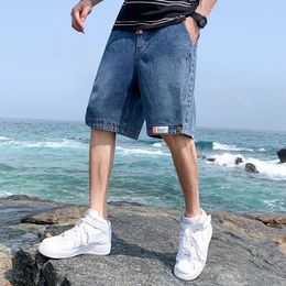 Men's Shorts Denim Sorts Men Fasion Style I Standard 2023 Summer Loose Solid Jeans Sort Trend Beac Alf Pants Couple Cotton
