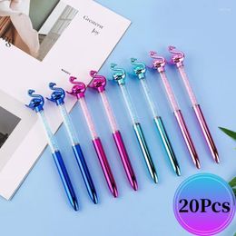 20Pcs/lot Swan Crystal Diamond Ballpoint Pen Gel Pens Original Novel Korean School Supplies Set Stationery Kawaii