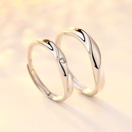 Mobius Ring Sterling Silver Couple Ring Female Pair Creative Opening Pair Jewellery Index Finger Fashion Personality Male Ring Valentine's Day Gift