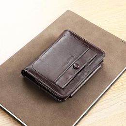 Wallets Wallet Retro Men's European And American Fashion Trifold Card Bag Multi