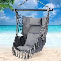 Camp Furniture Garden Hanging Chair With 2 Cushions 1 Pillow Swing 150 Kg Load Capacity For Indoor Outdoor Living Patio