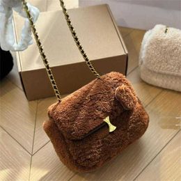 Ce Designer Shoulder Bags Plush Women Luxury Bags Mini Square Messenger Bag High Quality Tote Bag Lamb Wool Purse Wallet 231015