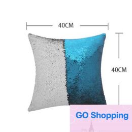 Top 13 style Mermaid Pillow Cover Sequin Pillow Cover sublimation Cushion Throw Pillowcase Decorative Pillowcase That Change Colour Gifts Girl