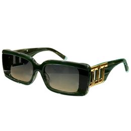 Designer Sunglasses for Women Womens Uv400 Protective Lenses Sun Glasses Rectangle Design Multy Green Frames Fashion Ladies Sunwear Come with Original Case
