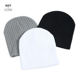 Wide Brim Hats Bucket Solid Colour Crimping Skullies Beanies Keep Warm Unisex Hip Hop Black White Grey Winter Korean Men Beanie Women Knitted Hat 231020