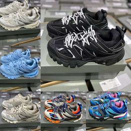 Marka Tasarımcı Erkek Kadınlar Sıradan Ayakkabı Track 1 3 3.0 Üçlü Beyaz Siyah Spor Tess.S. Gomma deri eğitmeni naylon basılı platform
