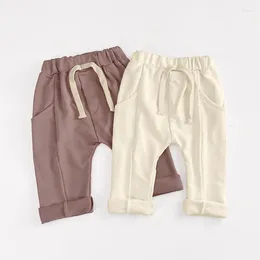 Trousers Spring Baby Boys Loose Cotton Harem Pants Kids Clothes Toddler Girls Casual Children With Drawstring