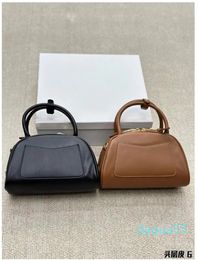 new imported cowhide handbags bowling handbag versatile fashion designer shoulder crossbody large capacity mobile phone