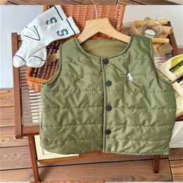 Kids Waistcoat Boys Girl Jackets Winter Coats Classic Sleeveless Vest Down Cotton Clothe Teen Clothes Outerwear Children Clothing Cardigans Weskit