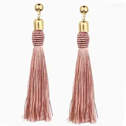 Dangle Earrings Vintage Gold Color Bar Long Tassel Drop For Women Bohemia Geometric Fashion Summer Ear Jewelry Gift