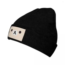 Berets Bear Face Bonnet Hats Cute Beanie Pattern Skullies Beanies Winter Vintage Men Women Kpop Head Wrap Caps