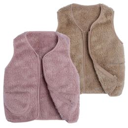 Colete de lã crianças colete para meninas colete criança menina colete infantil inverno quente colete outono sem mangas jaqueta crianças outwear 231020