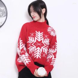 Women's Sweaters Women Clothing 2023 Autumn -selling Snowflake Pattern On Pullover Outdoor Leisure