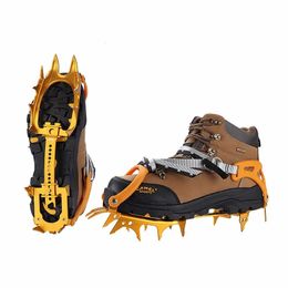 Climbing Harnesses 14 Teeth Claws Snow Crampons Special Al-Alloy Ice Gripper Outdoor Climbing Mountaineering Equipment Non-Slip Crampons BRS-S3 231021