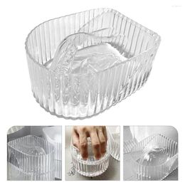 Nail Gel Manicure Hand Soak Bowl Clear Tray Bowls Colour Removing Beauty Tool