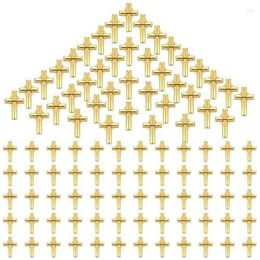 Jewellery Pouches 100 Pcs Cross Lapel Pin Bulk Set Gold Pins Religious Enamel For Christian Chaplain