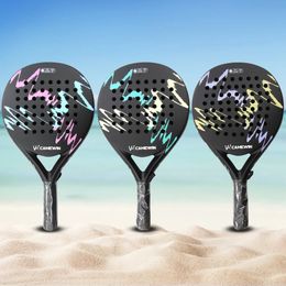 Squash Racquets Beach Tennis Padel Racket Carbon Fiber Soft EVA Face Paddle Racquet Antislip Handle Accurate Ball Control 231020