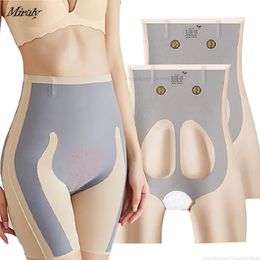 Waist Tummy Shaper Amberoxus ElaShape Unique Fiber Restoration Shaper Women Seamless High Waisted Tummy Control Body Shaper Panties Belly Slimming 231021