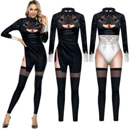 Game Nier Automata 2B Sexy Slim Jumpsuit Catsuit Cosplay Costumes Zentai Women Bodysuit Fancy Dress Halloween 2023