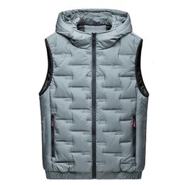 Men's Vests Men's Fall/Winter Casual Trendy Sleeveless Stand Collar multicolor Warm Hooded Vest s 231020