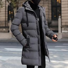 Men's Down Parkas 2023 Winter Men Long Jackets Windbreaker Hooded Coat Casual Outerwear Male Jacket Cotton Padded Coats 231020