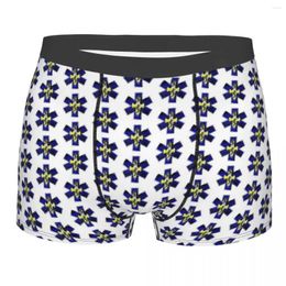 Underpants Sexy Boxer Shorts Panties Men Blue And Yellow Serenity Star Of Life Underwear Soft For Homme Plus Size