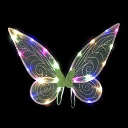 Halloween Toys Dress Up Angel Wings for Cosplay LED Fairy Stage Performance P ography Props Christmas Costume Women 231021