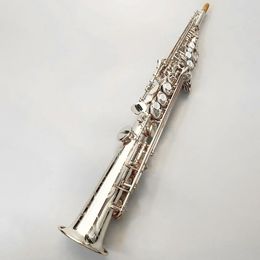 Silver 82 professional soprano saxophone B flat manual one-to-one carved pattern instrument sax soprano high quality