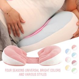 Maternity Pillows Side Sleeping Support Pillow For Pregnant Women Body Bamboo Fiber Cotton Solid Colored Maternity Pillows Pregnancy Side Sleepers 231020