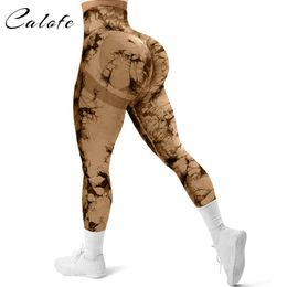 Yoga Outfit Tie Dye Pants Sport Leggings Women Seamless High Waist Push Up Woman Tights Fitness Workout Leggins Gym Clothing 231020