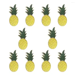 Brooches 10Pcs Fashion Pineapple For Women Kids Vintage Enamel Pin Fruit Lapel Party Casual Jewellery Badge