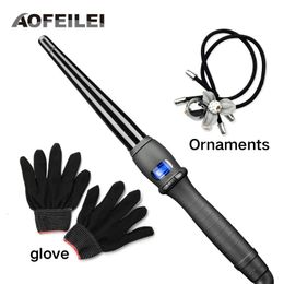 Curling Irons Ceramic Styling Tools professional Hair Curling Iron Hair waver Pear Flower Cone Electric Hair Curler Roller Curling Wand 231021