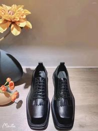 Dress Shoes 2024 Top Quality Fashion Black Men Leather Square Toe Formal Shoe Masculino Elegant Suit Male Casual Office Loafers