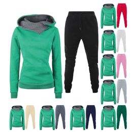 Women's Two Piece Pants Hoodie Set Autumnwinter Tracksuit Casual Women Basketball Suits For Work