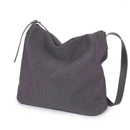 Evening Bags Luxury Designer Women's Shoulder Bag Stripe Print Nylon Fabric Fashion French Female Handbag Minimalist Black Tote 2023