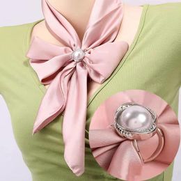 Brooches Cross Pearl Shape Scarf Buckle Crystal For Women Hollow Scarves Brooch Jewellery Clothing Accesories