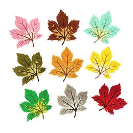 Notions Embroideredes Assorted Colour Maple Leaves Iron On For Clothes Jeans Backpack Coats Diy Appliques Supplier Drop Delivery