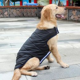 Dog Apparel XS-5XL Winter Pet Double Side Wear Jacket For Small Big Clothes Reflective Cotton Warm Waterproof Fabric Coat Puppy Costume