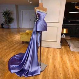 Party Dresses Short Lilac Evening Dress One Shoulder Sparkling Beading Sequin Cocktail Mini Prom Gowns Pageant